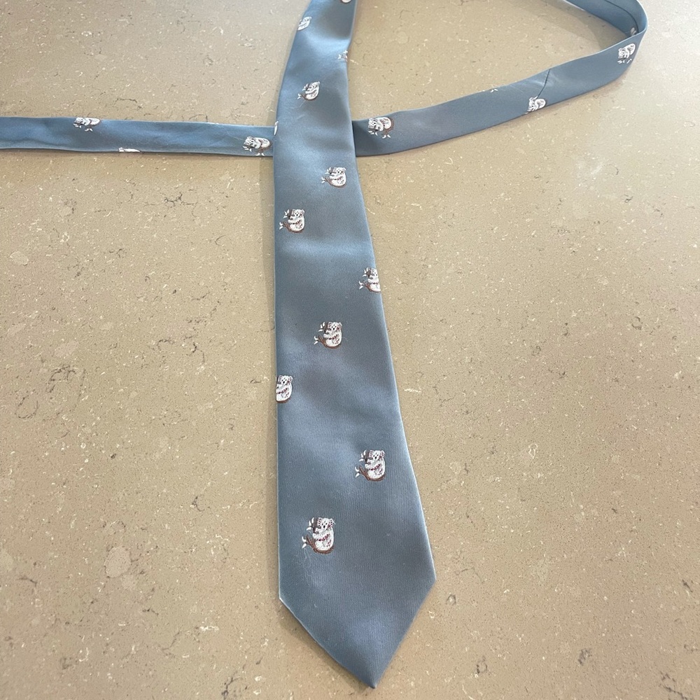 Vintage Necktie blue with koala bears by Lido koala bear tie.